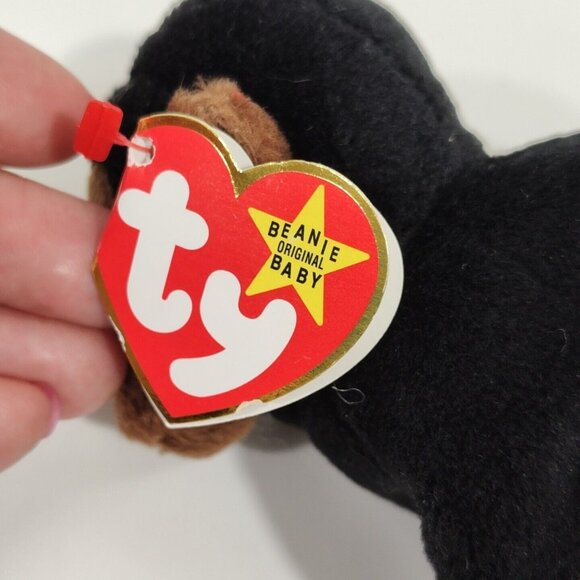 Ty Beanie Babies Congo Gorilla Monkey Plush Stuffed Animal Toy Black Brown 6 in - Picture 6 of 8